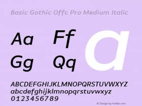 Basic Gothic Offc Pro