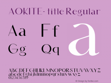 AOKITE- title