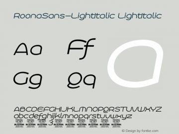 RoonaSans-LightItalic