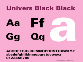 Univers Black