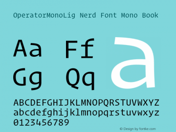 OperatorMonoLig Nerd Font Mono