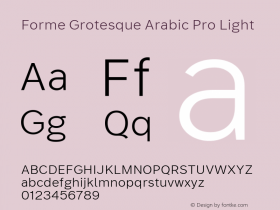 Forme Grotesque Arabic Pro