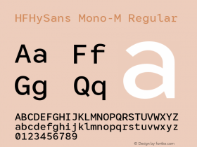 HFHySans Mono-M