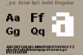 px Arial 8pt bold