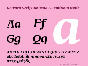 Delvard Serif Subhead L