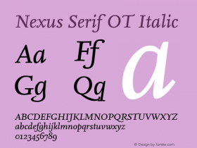Nexus Serif OT