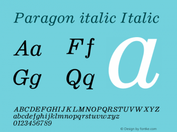 Paragon italic
