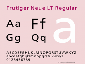 Frutiger Neue LT