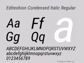 Editeshion Condensed Italic