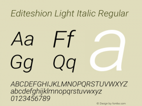 Editeshion Light Italic