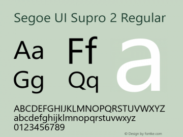Segoe UI Supro 2