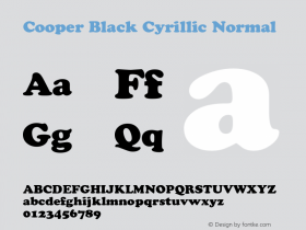 Cooper Black Cyrillic