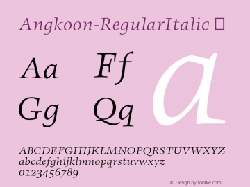 Angkoon-RegularItalic