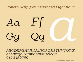 Roboto Serif 36pt Expanded