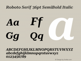 Roboto Serif 36pt