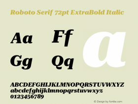 Roboto Serif 72pt