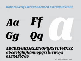 Roboto Serif UltraCondensed