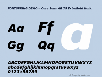 FONTSPRING DEMO - Core Sans AR 75 ExtraBold