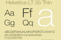 ☞Helvetica LT 35 Thin