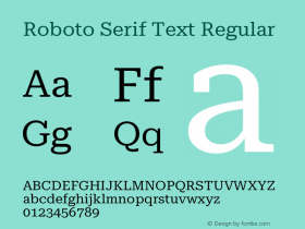 Roboto Serif Text