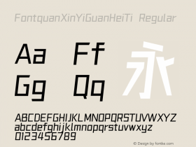 FontquanXinYiGuanHeiTi