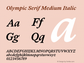 Olympic Serif Medium