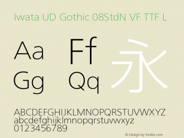 Iwata UD Gothic 08StdN VF TTF