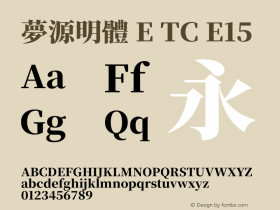 夢源明體 E TC