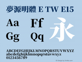 夢源明體 E TW