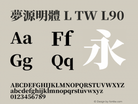 夢源明體 L TW