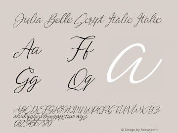 Julia Belle Script Italic