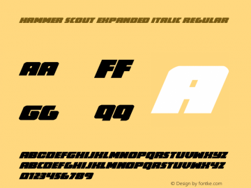 Hammer Scout Expanded Italic