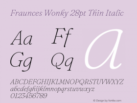 Fraunces Wonky 28pt