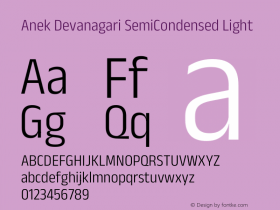 Anek Devanagari SemiCondensed