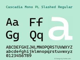 Cascadia Mono PL Slashed