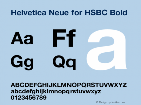 Helvetica Neue for HSBC