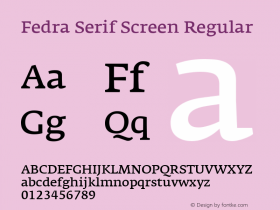 Fedra Serif Screen