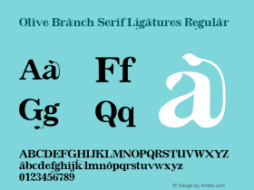 Olive Branch Serif Ligatures