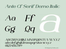 Ante Cf Serif Demo