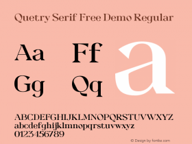 Quetry Serif Free Demo