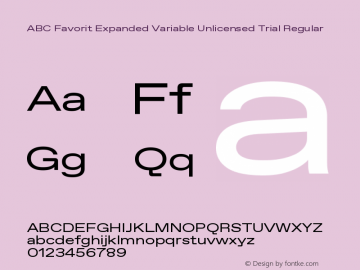 ABC Favorit Expanded Variable Unlicensed Trial