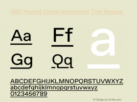 ABC Favorit Lining Unlicensed Trial