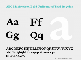 ABC Marist SemiBold Unlicensed Trial