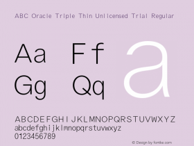 ABC Oracle Triple Thin Unlicensed Trial