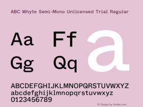 ABC Whyte Semi-Mono Unlicensed Trial