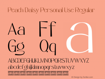 Peach Daisy Personal Use