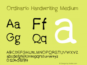 Ordinario Handwriting