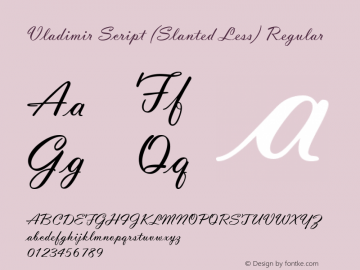 Vladimir Script (Slanted Less)