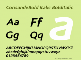 CorisandeBold Italic