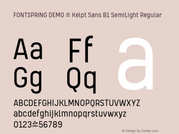 FONTSPRING DEMO - Kelpt Sans B1 SemiLight